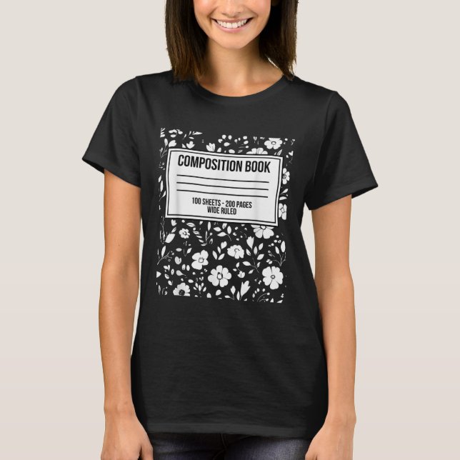 Camiseta Gracioso Halloween Costume Journal Composition Not (Anverso)