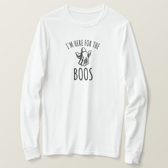 Camiseta Gracioso Halloween Fantasma Boos Pun (Anverso del diseño)