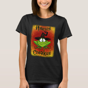 Camiseta Gracioso Halloween Frog Hocus Croakus Shirt,