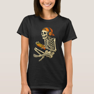 Camiseta Gracioso Halloween Skeleton Gamer Video Gaming Boy
