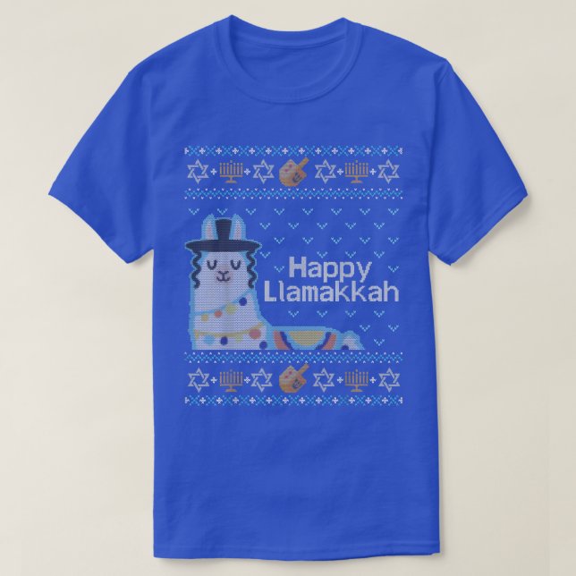 Camiseta Gracioso Hanukkah Dulce regalo judío Llama Llam (Diseño del anverso)