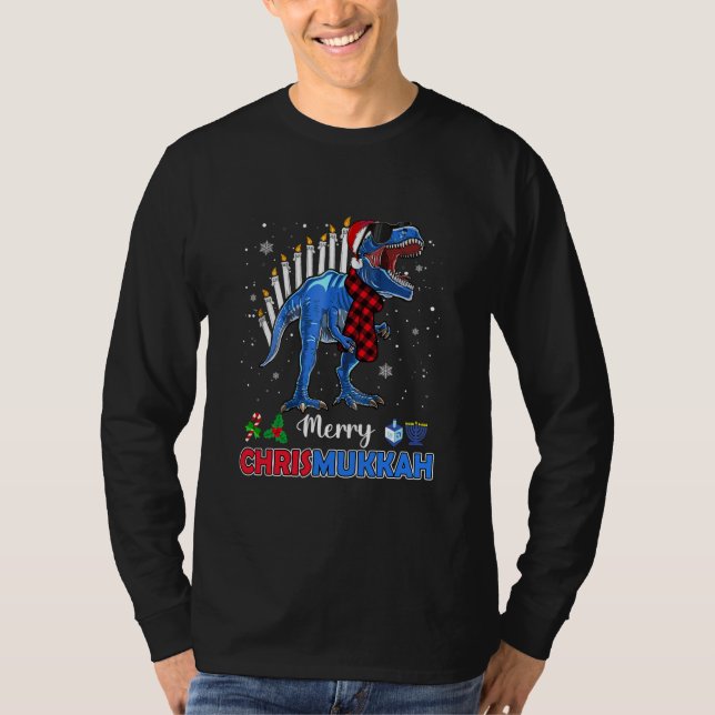 Camiseta Gracioso Hanukkah Shirt Dinosaur Stegosaurus Dino (Anverso)
