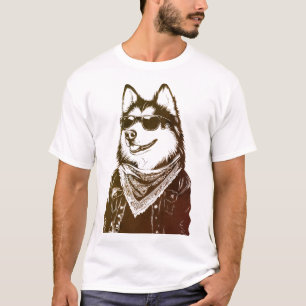 Camiseta Gracioso Hip-Hop Malamute Street Style