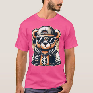 Camiseta Gracioso Hip Hop Teddy Bear Graffiti Art Rap Love
