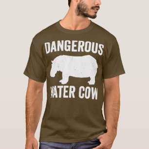 Camiseta Gracioso hipopótamo Hippo Vaca de Agua Peligrosa1