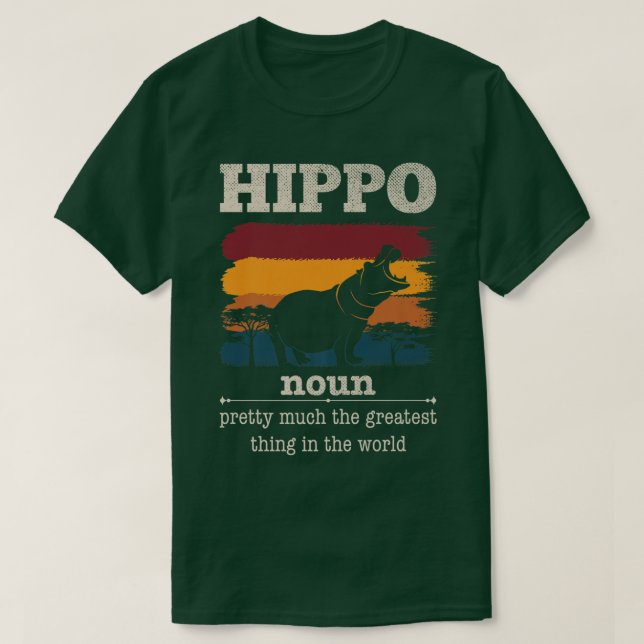 Camiseta Gracioso Hippo Definición Guay Hippo Animales Humo (Diseño del anverso)