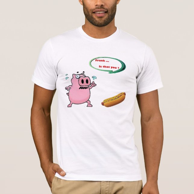 Camiseta Gracioso Hipster Frank Quirky Hot Dog T-Shirt (Anverso)