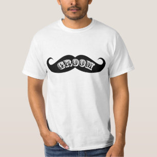 Camiseta Gracioso Hipster Groom Mustache