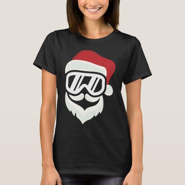 Camiseta Gracioso hipster Santa con gafas de esquí Gif (Anverso)