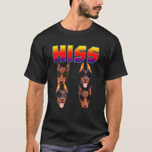 Camiseta Gracioso Hiss Doberman Perros Cachorros Amantes Ro