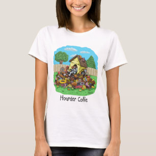 Camiseta Gracioso Hoarder Collie Dog Lover
