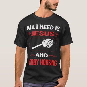 Camiseta Gracioso Hobby Jesús Caballo Hobbyhoring Hobby
