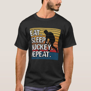 Camiseta Gracioso hockey comer hockey sueño retro vintage