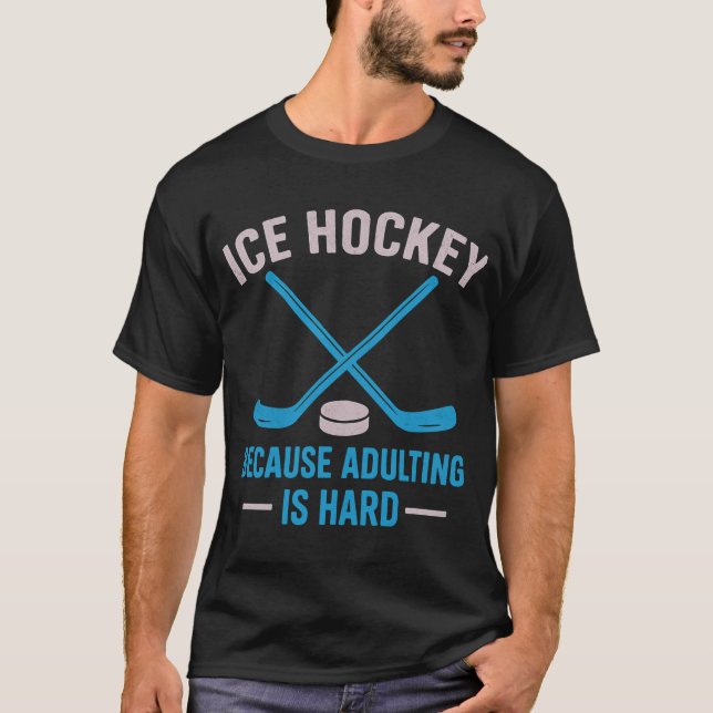 Camiseta Gracioso Hockeyt de hielo porque adular es una cam (Anverso)