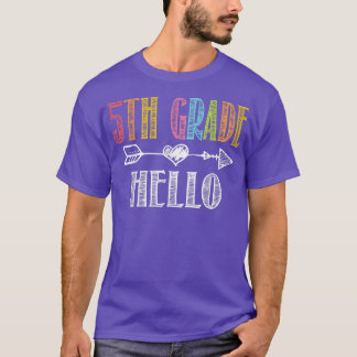 Camiseta Gracioso Hola, Quinto Grado Divertido De Quinto Gr