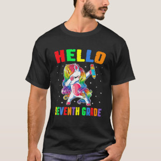 Camiseta Gracioso Hola, Unicorn Dabbing De Nuevo A Scho