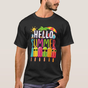 Camiseta Gracioso Hola verano vacaciones Popsicle Hielo Lol