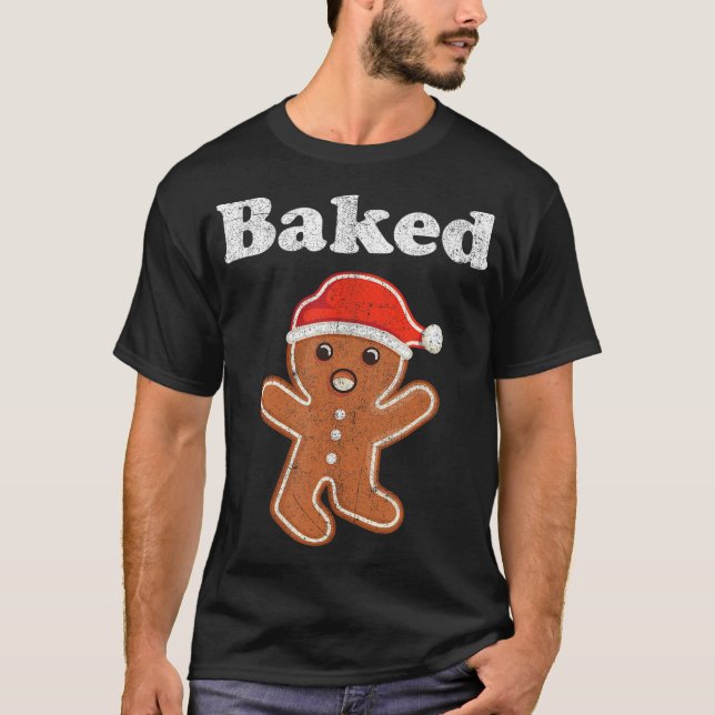Camiseta Gracioso hombre de pan de jengibre horneado de gal (Anverso)