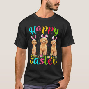 Camiseta Gracioso Huevo de Pascua Bunny Toy Poodle Perro Fe