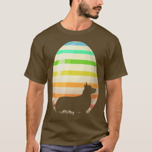 Camiseta Gracioso Huevo de Pascua Estilo Vintage Corgi Perr