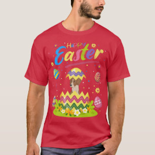 Camiseta Gracioso Huevo de Pascua Perro Sangriento Feliz Pa