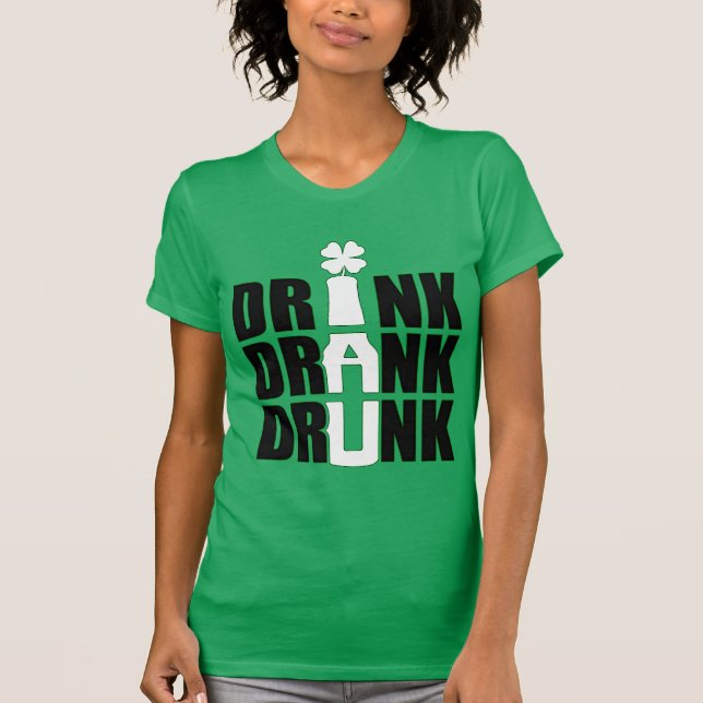 Camiseta Gracioso humor de cerveza Fiesta del Día de San Pa (Anverso)