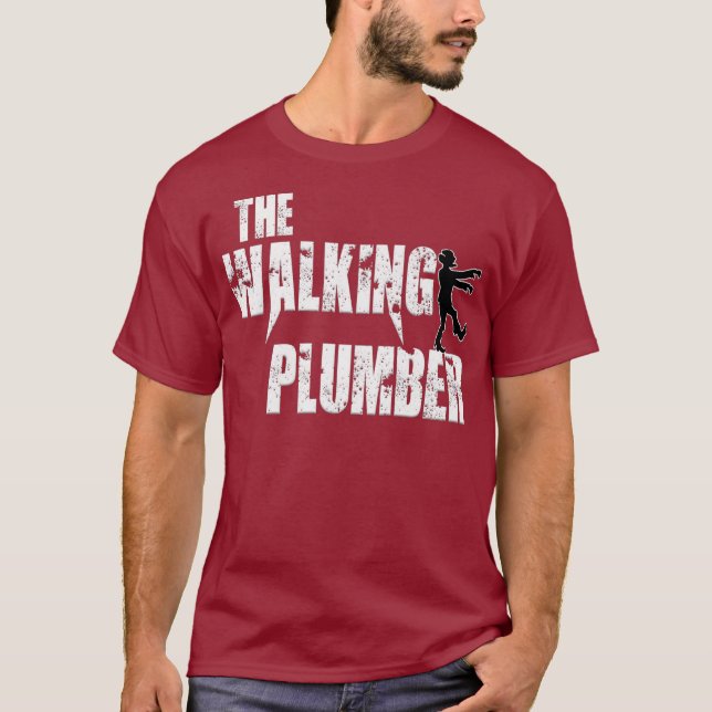 Camiseta Gracioso humor de chiste de plomo Caminando Plumbi (Anverso)
