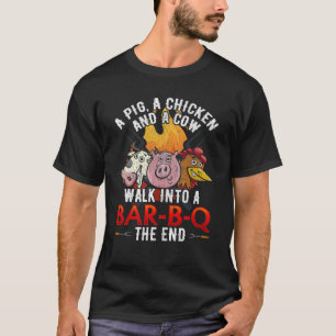 Camiseta Gracioso humor de parrillada de cerdo de Chiste ba