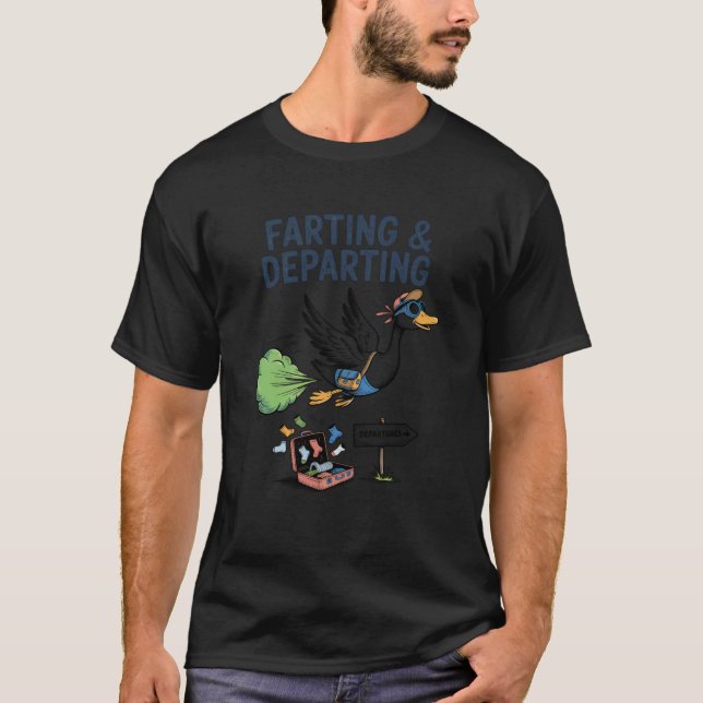 Camiseta Gracioso humor de viaje del pato Farting Hilarie U (Anverso)