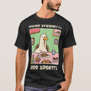 Camiseta Gracioso humor en meme de Goose diciendo más espag