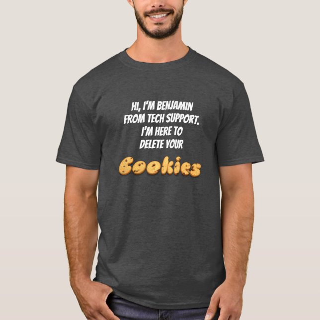 Camiseta Gracioso humor para cocinar galletas de apoyo tecn (Anverso)