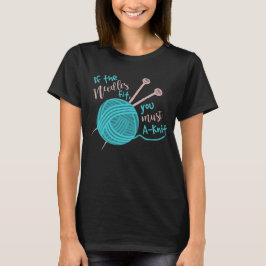 Camiseta Gracioso Humor Tejido Agujas Yarn