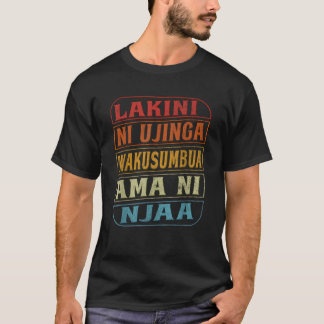 Camiseta Gracioso idioma swahili retro padre keniano tanzan
