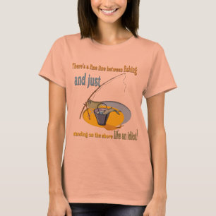 Camiseta Gracioso idiota pescador