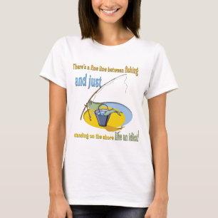 Camiseta Gracioso idiota pescador