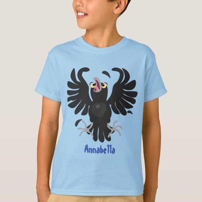 Camiseta Gracioso ilustracion de personalizado de cuervos l (Anverso)