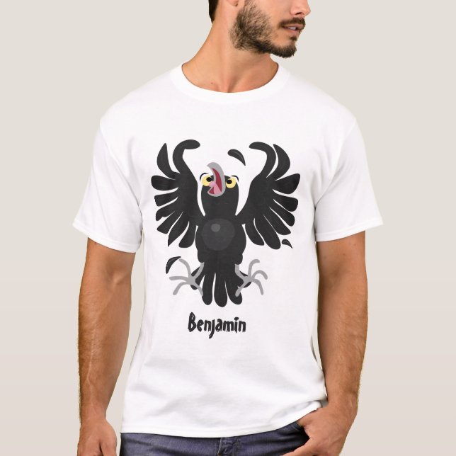 Camiseta Gracioso ilustracion de personalizado de cuervos l (Anverso)