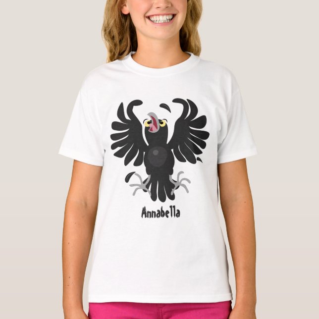 Camiseta Gracioso ilustracion de personalizado de cuervos l (Anverso)