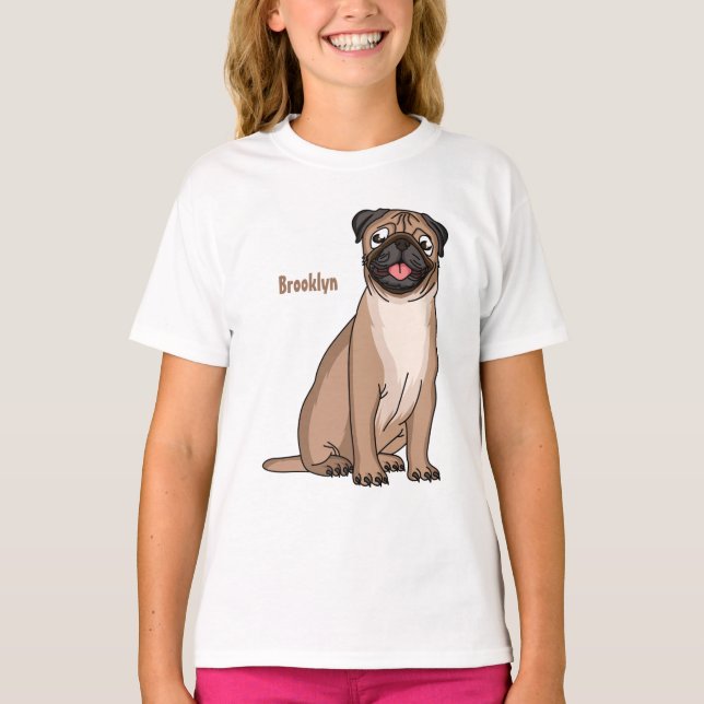 Camiseta Gracioso ilustracion de personalizado de perro de  (Anverso)