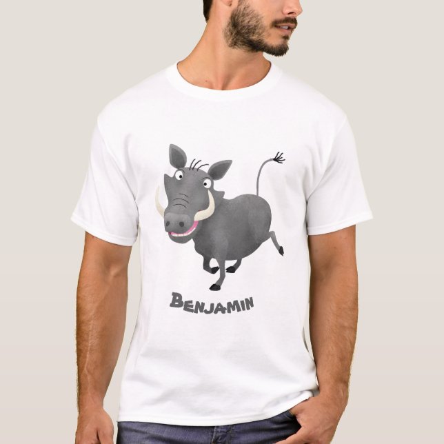 Camiseta Gracioso ilustracion de personalizado porcina afri (Anverso)
