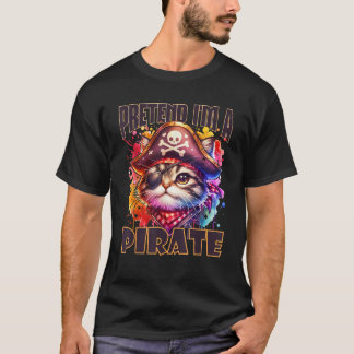Camiseta Gracioso Ilustracion pirata de gato para quirky Ca