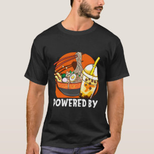 Camiseta Gracioso Impulsado Por Ramen Bubble Tea Cute Anime