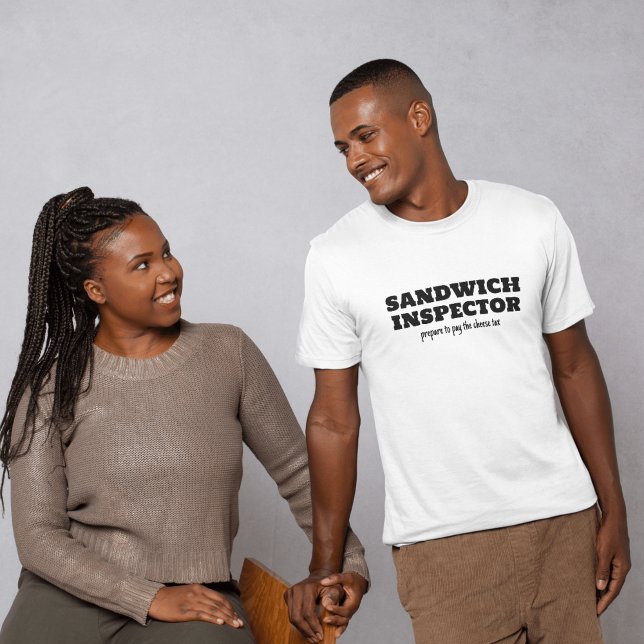 Camiseta Gracioso inspector de sándwiches, impuesto de ques (Funny Sandwich Inspector Cheese Tax T-Shirt)