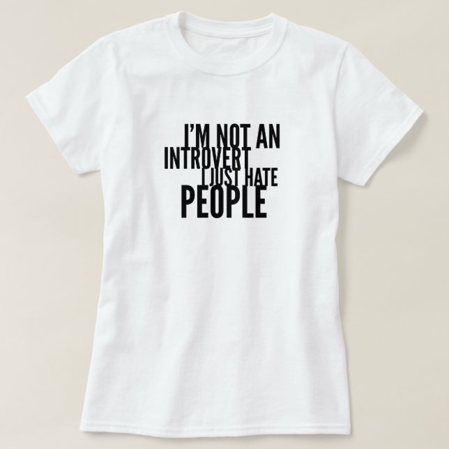 Camiseta Gracioso Introverts T-Shirt (Diseño del anverso)