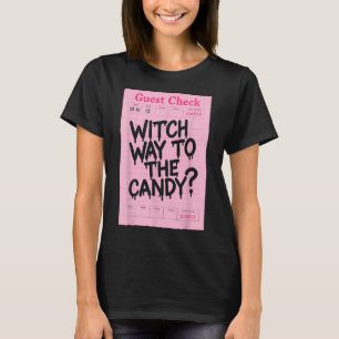 Camiseta Gracioso Invitado De Halloween Cheque De Brujas Ca