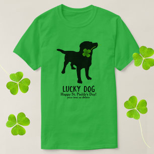 Camiseta Gracioso irlandés St. Patrick's Day Black Lab Luck