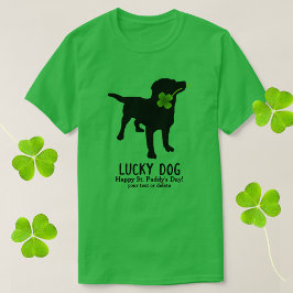Camiseta Gracioso irlandés St. Patrick's Day Black Lab Luck