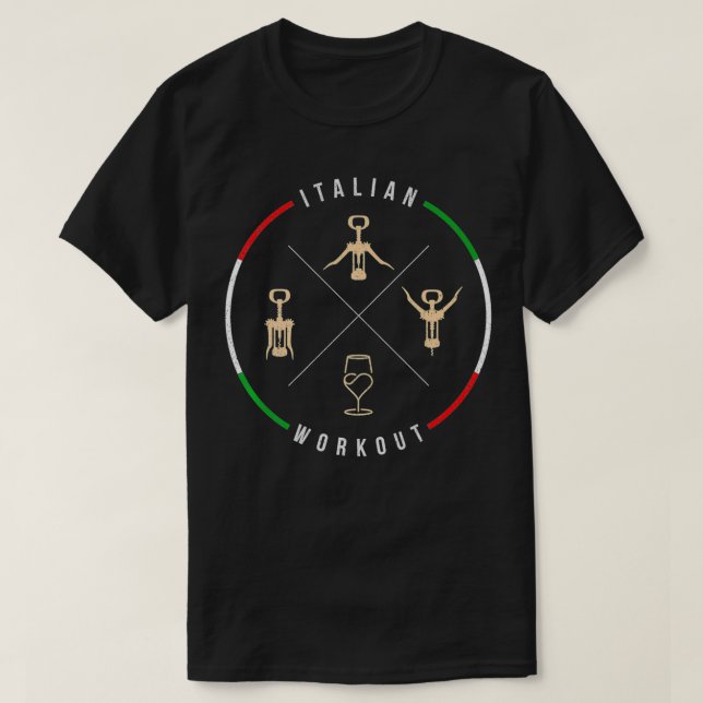 Camiseta Gracioso Italia Pun Italiano Entrenamiento Hombres (Diseño del anverso)