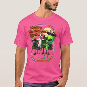 Camiseta Gracioso Jack Russel Alien Eres elegido como un OV