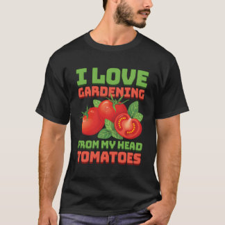 Camiseta Gracioso jardín de tomates de jardinería en el jar